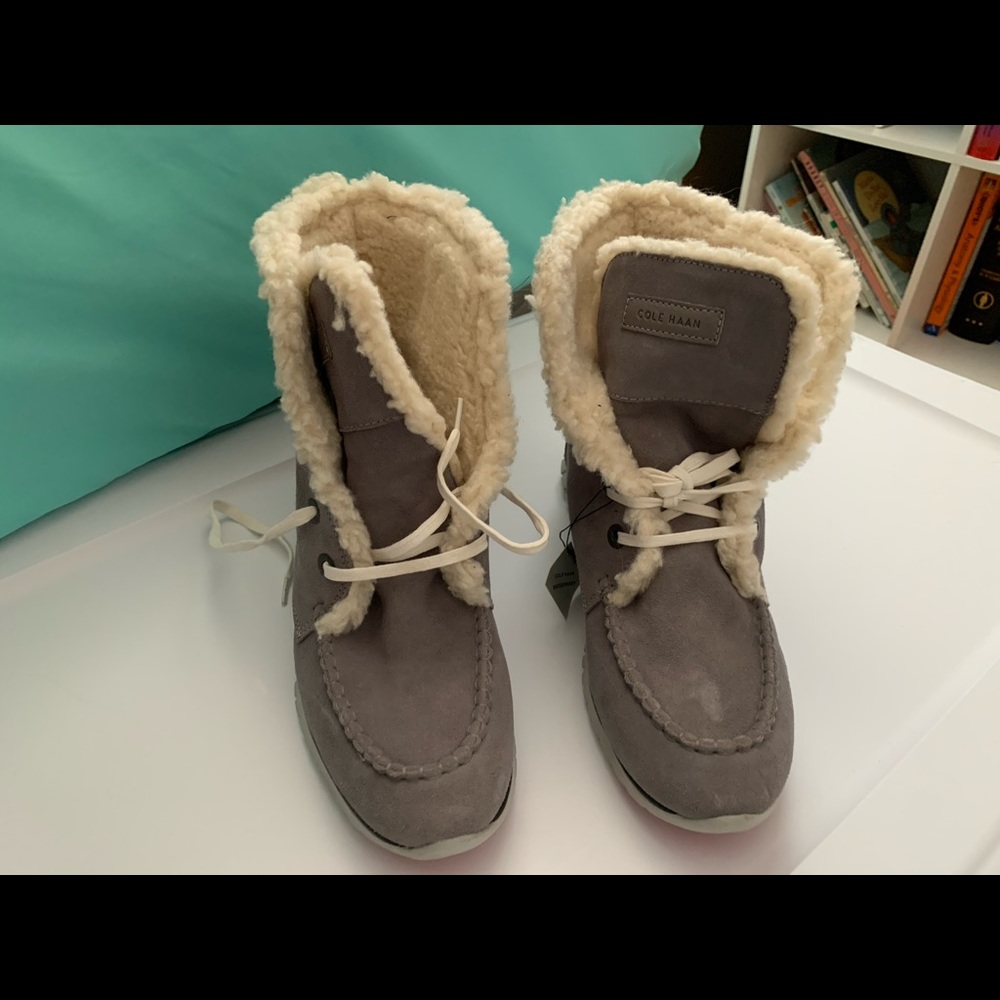 NEW COLEHAAN ZEROGRAND SHEARLING WATERPROOF CHUKKA